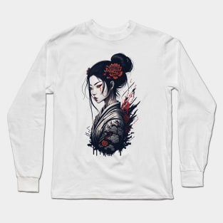 Japanese Geisha Girl Tee! Long Sleeve T-Shirt